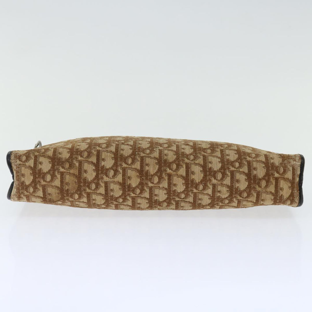 CHRISTIAN Top quality Dior Trotter Canvas Hand Bag Canvas Brown Auth 70637