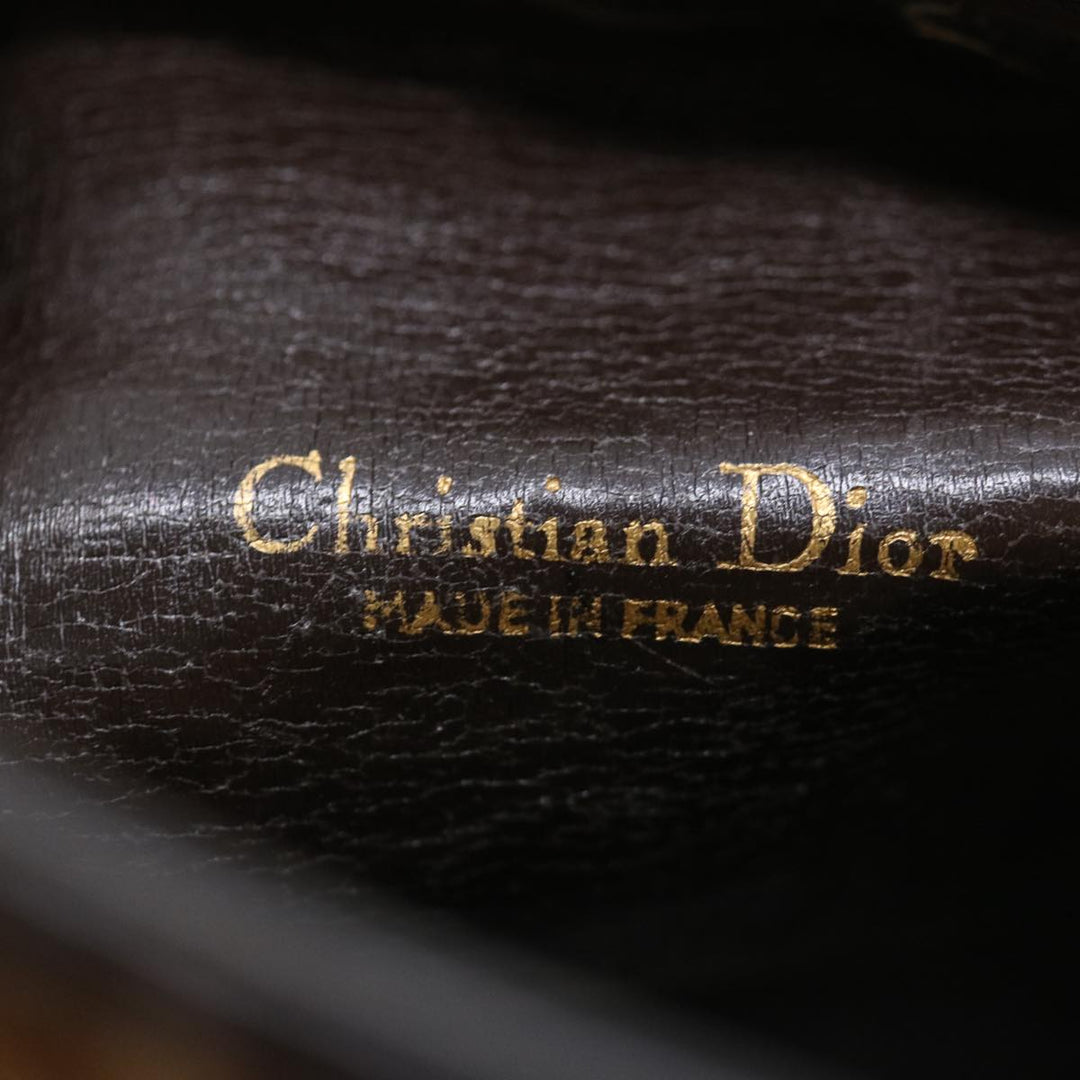 CHRISTIAN Top quality Dior Trotter Canvas Hand Bag Canvas Brown Auth 70637