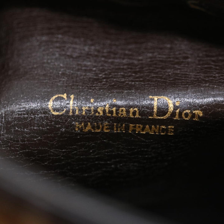 CHRISTIAN Top quality Dior Trotter Canvas Hand Bag Canvas Brown Auth 70637