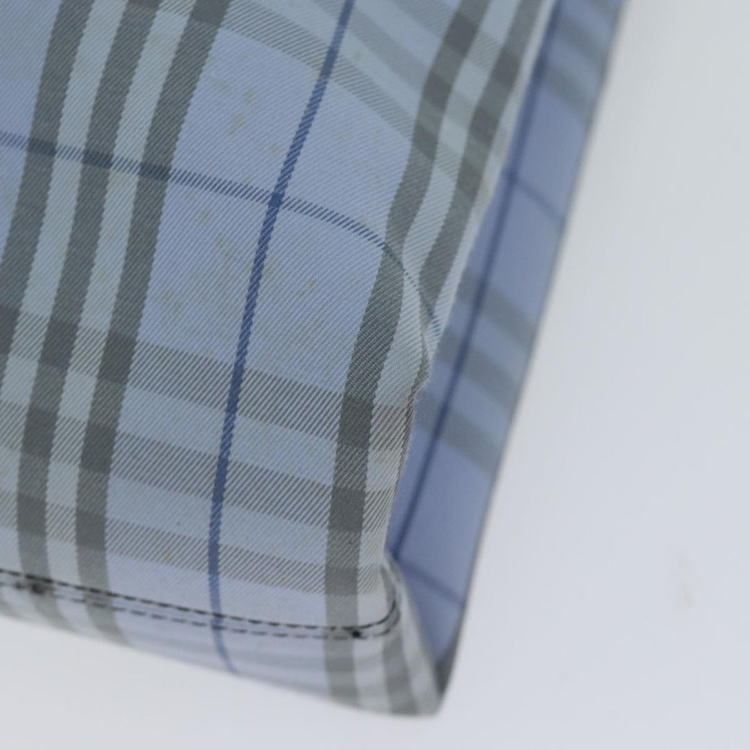 Burberry Nova Check Hand Bag Canvas Blue Auth 70648