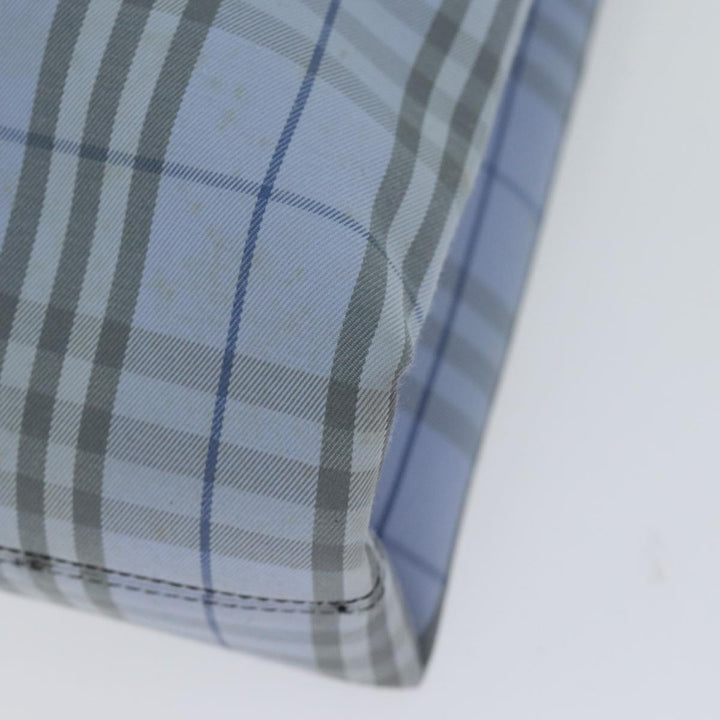 Burberry Nova Check Hand Bag Canvas Blue Auth 70648
