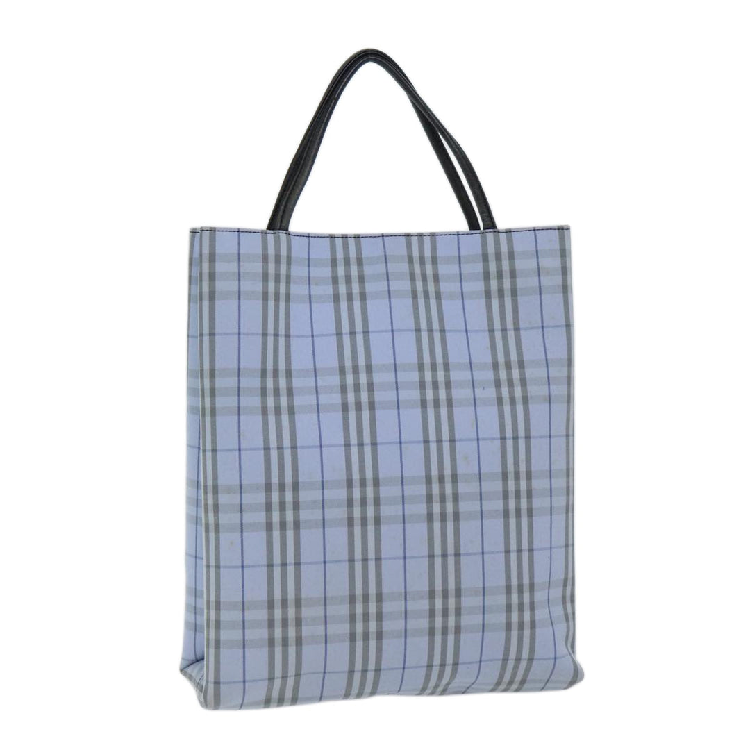 Burberry Nova Check Hand Bag Canvas Blue Auth 70648