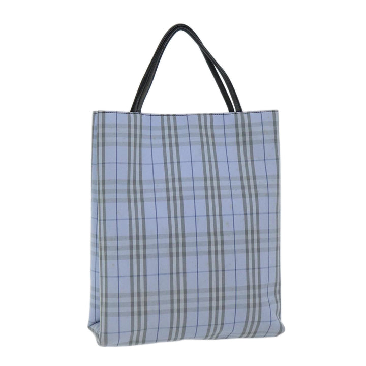 Burberry Nova Check Hand Bag Canvas Blue Auth 70648