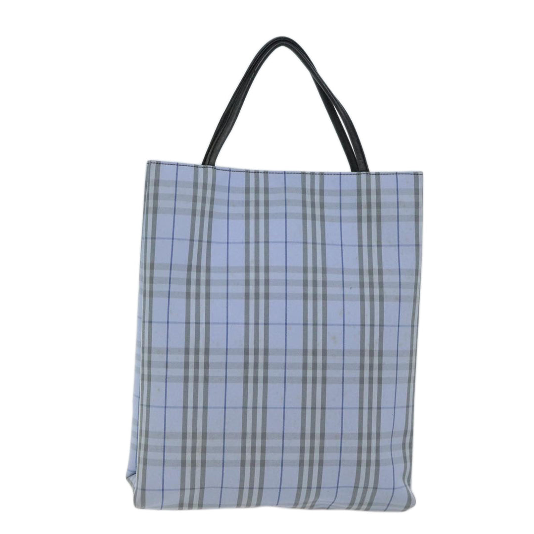 Burberry Nova Check Hand Bag Canvas Blue Auth 70648