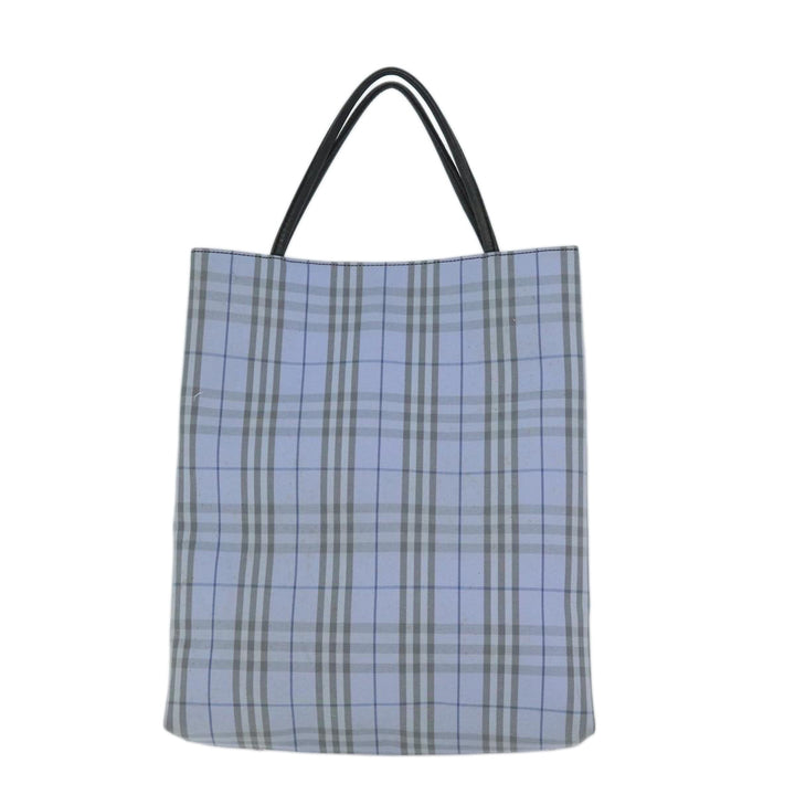 Burberry Nova Check Hand Bag Canvas Blue Auth 70648