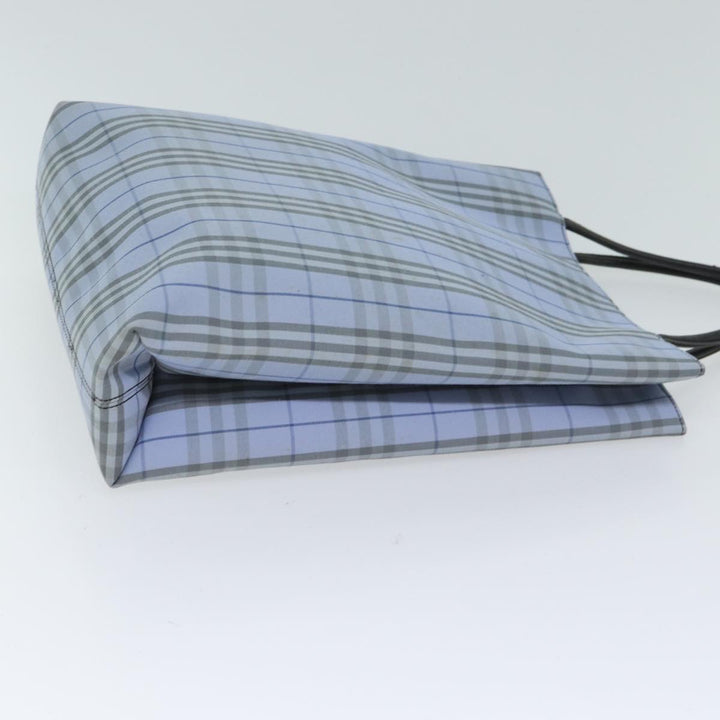 Burberry Nova Check Hand Bag Canvas Blue Auth 70648