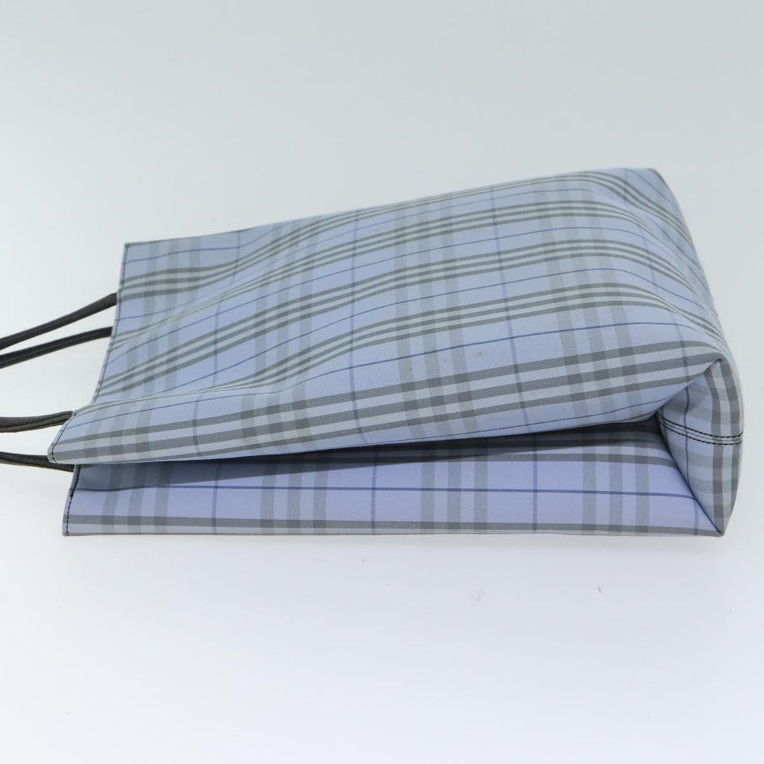 Burberry Nova Check Hand Bag Canvas Blue Auth 70648