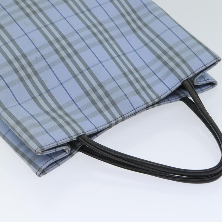 Burberry Nova Check Hand Bag Canvas Blue Auth 70648