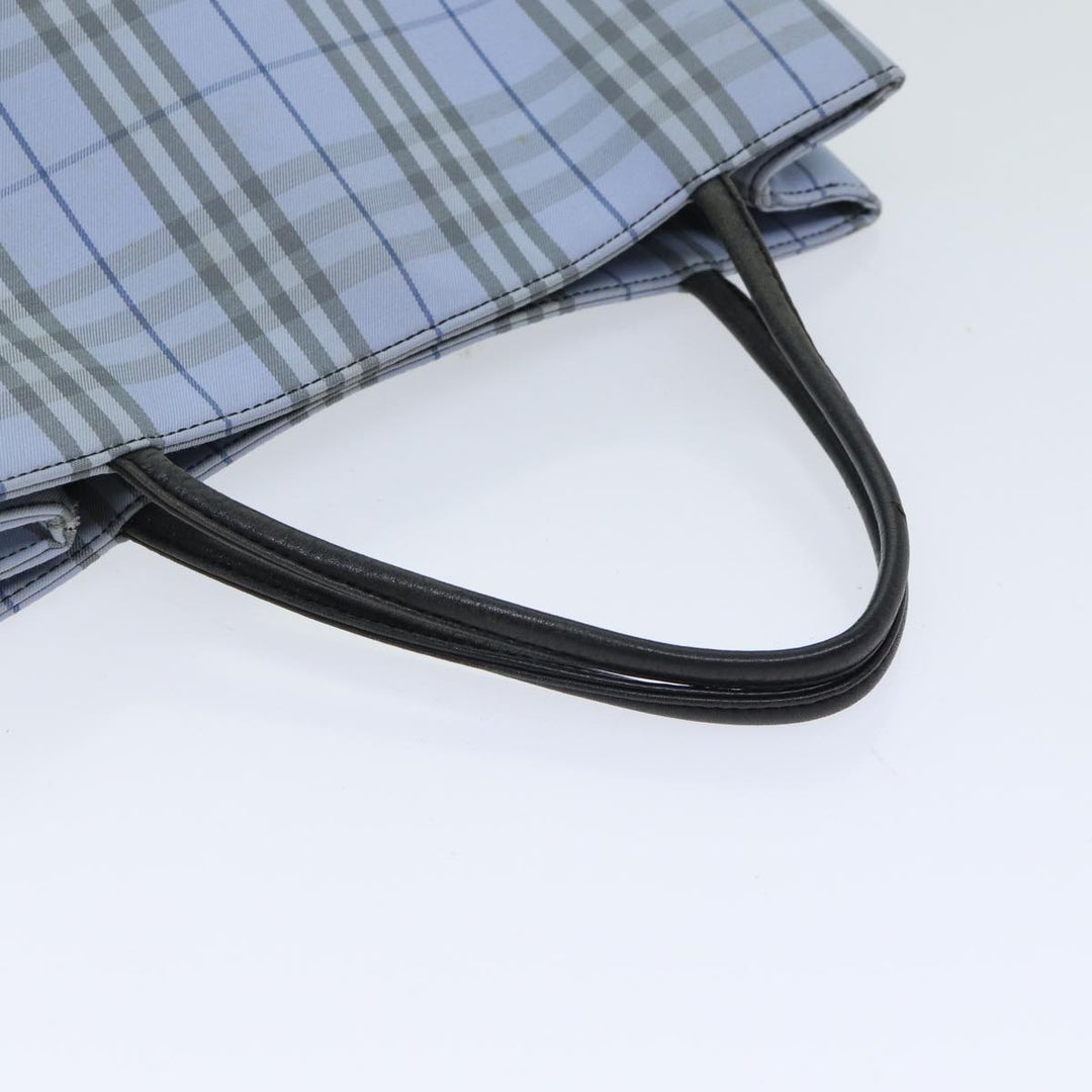 Burberry Nova Check Hand Bag Canvas Blue Auth 70648