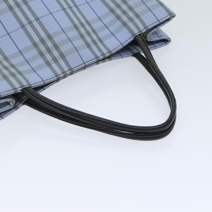 Burberry Nova Check Hand Bag Canvas Blue Auth 70648