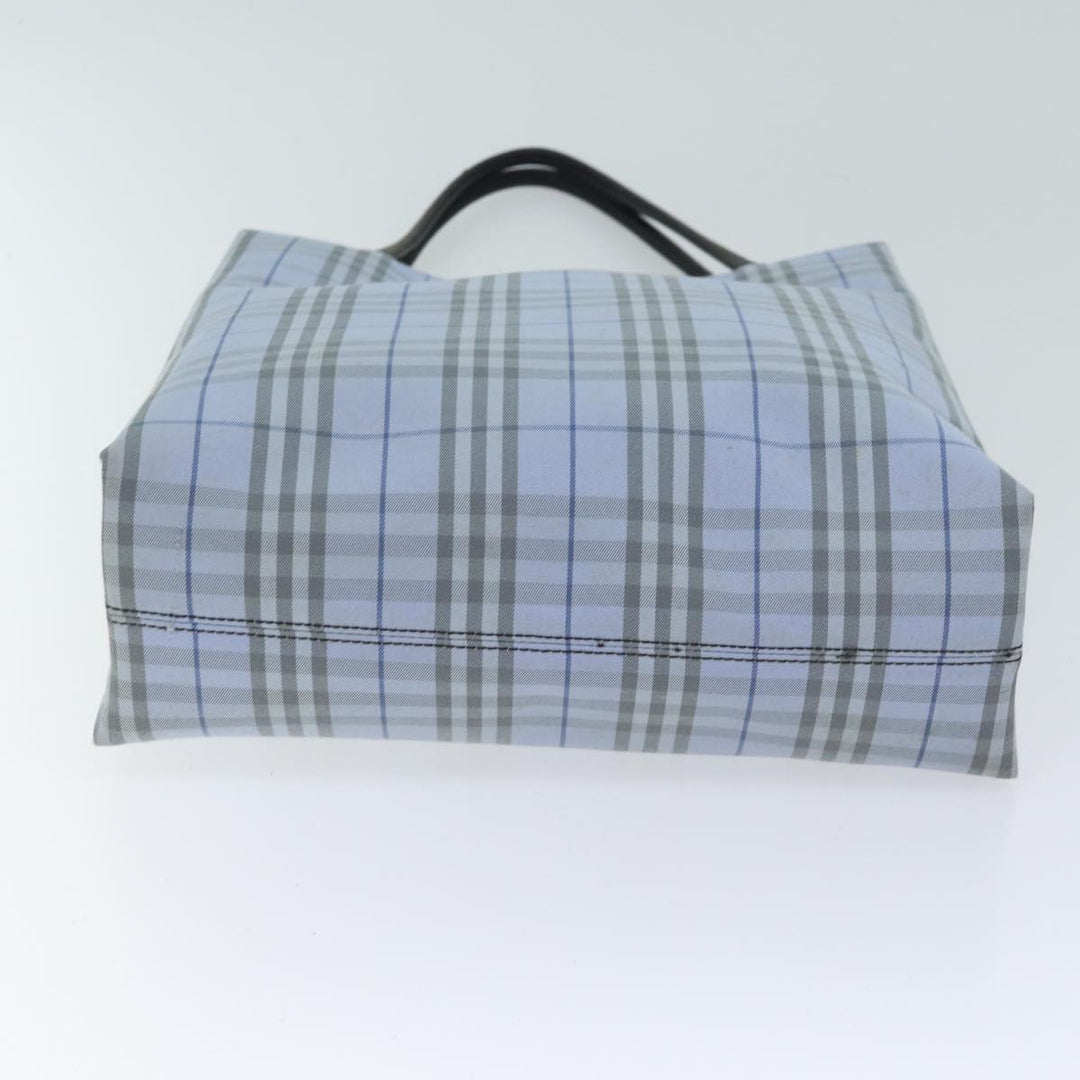 Burberry Nova Check Hand Bag Canvas Blue Auth 70648