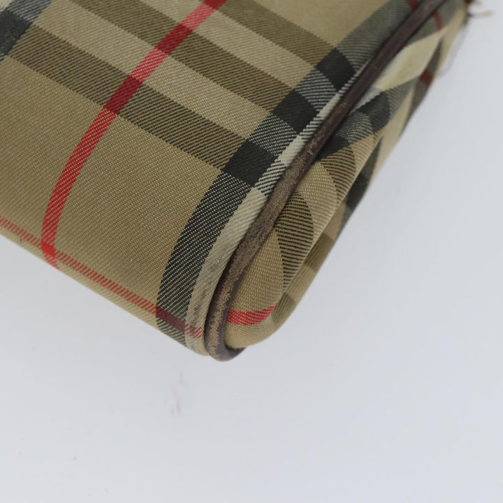 BurberrySs Nova Check Clutch Bag Canvas Beige Auth 70657