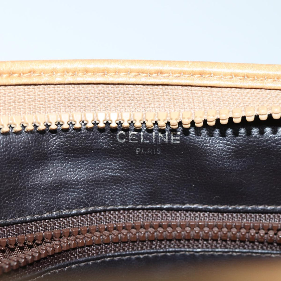 Celine Macadam Canvas Clutch Bag Beige Auth 70658