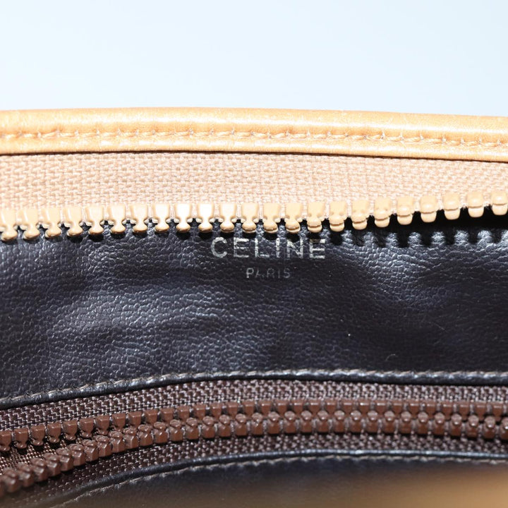 Celine Macadam Canvas Clutch Bag Beige Auth 70658