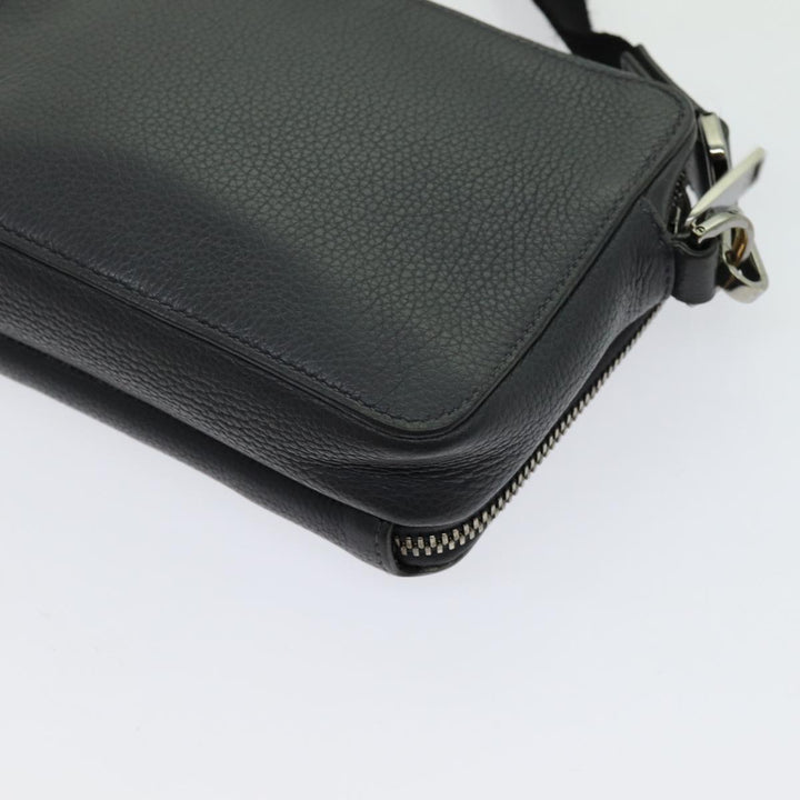 CHRISTIAN Top quality Dior Shoulder Bag Leather Gray Auth 70772A