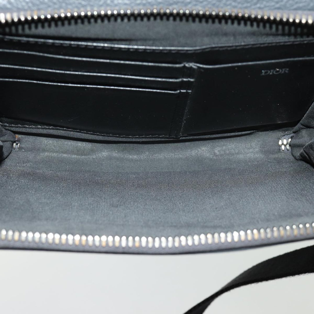 CHRISTIAN Top quality Dior Shoulder Bag Leather Gray Auth 70772A