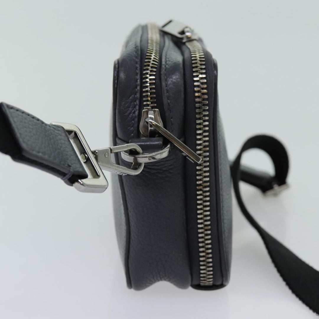 CHRISTIAN Top quality Dior Shoulder Bag Leather Gray Auth 70772A