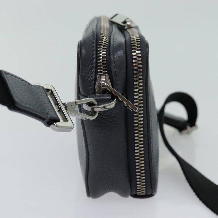 CHRISTIAN Top quality Dior Shoulder Bag Leather Gray Auth 70772A