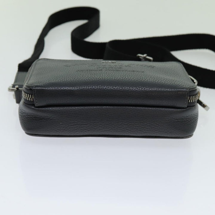 CHRISTIAN Top quality Dior Shoulder Bag Leather Gray Auth 70772A