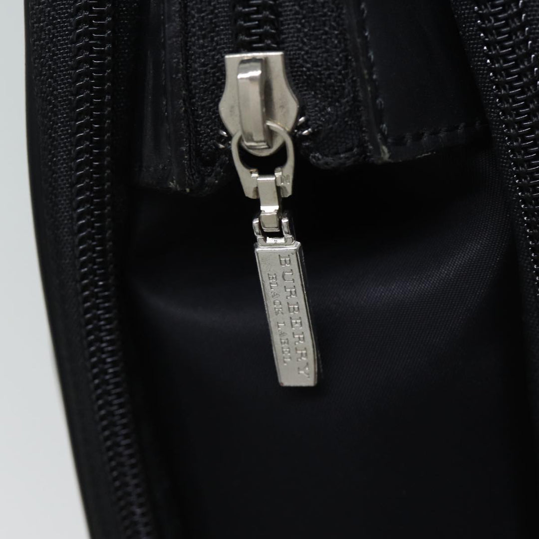 Burberry Black label Hand Bag Canvas 2way Black Auth 70792