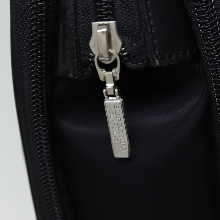 Burberry Black label Hand Bag Canvas 2way Black Auth 70792