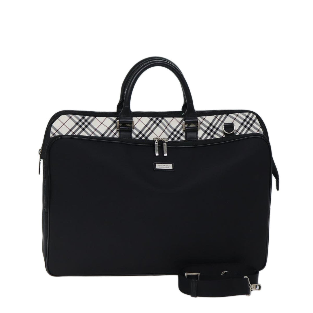 Burberry Black label Hand Bag Canvas 2way Black Auth 70792