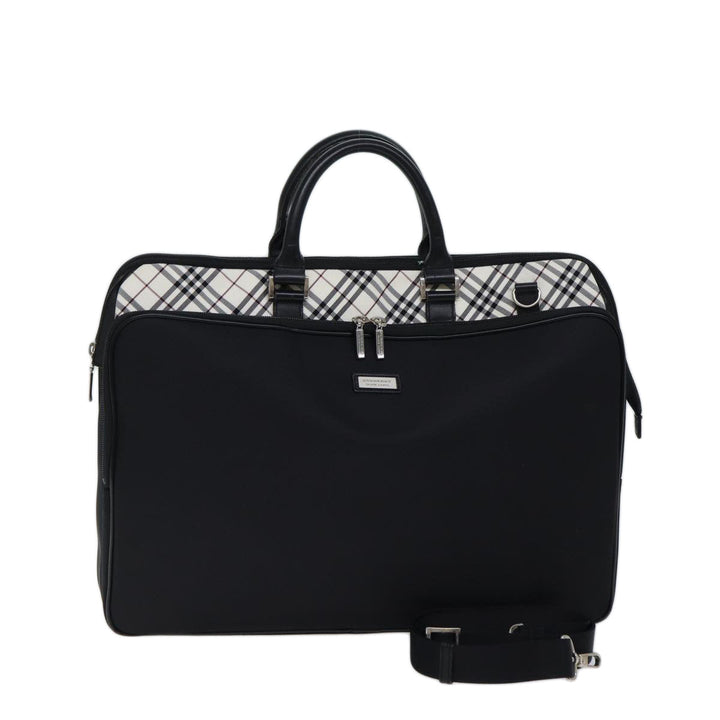 Burberry Black label Hand Bag Canvas 2way Black Auth 70792