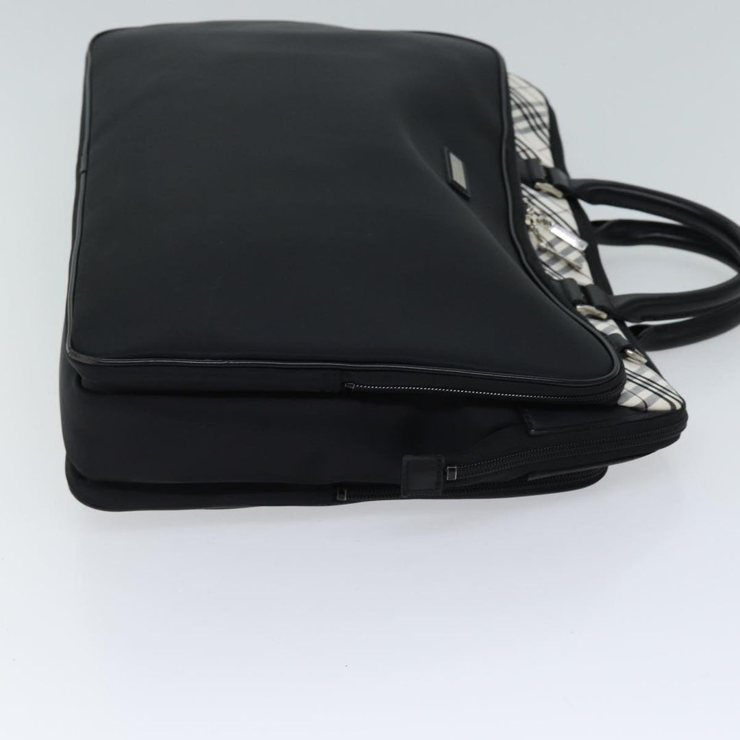 Burberry Black label Hand Bag Canvas 2way Black Auth 70792