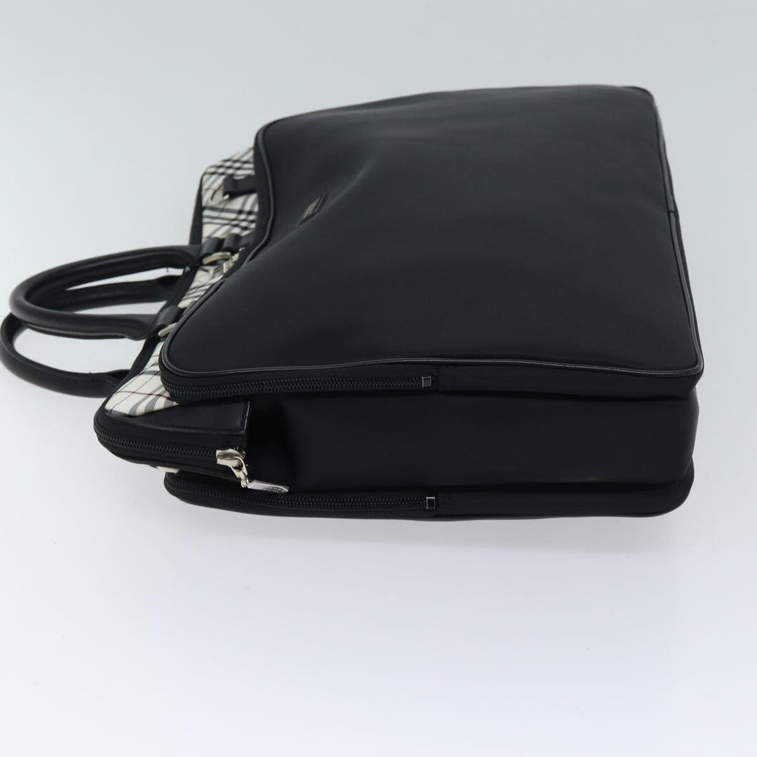 Burberry Black label Hand Bag Canvas 2way Black Auth 70792