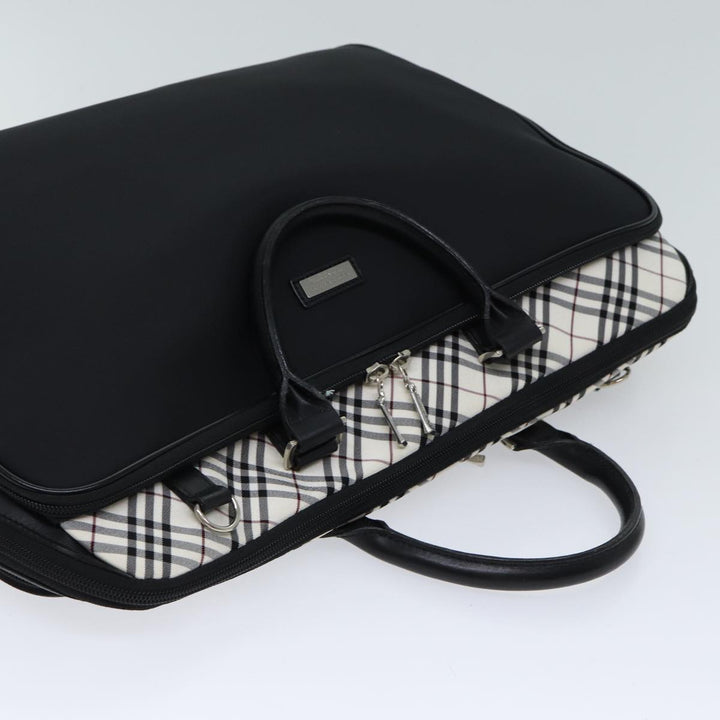 Burberry Black label Hand Bag Canvas 2way Black Auth 70792