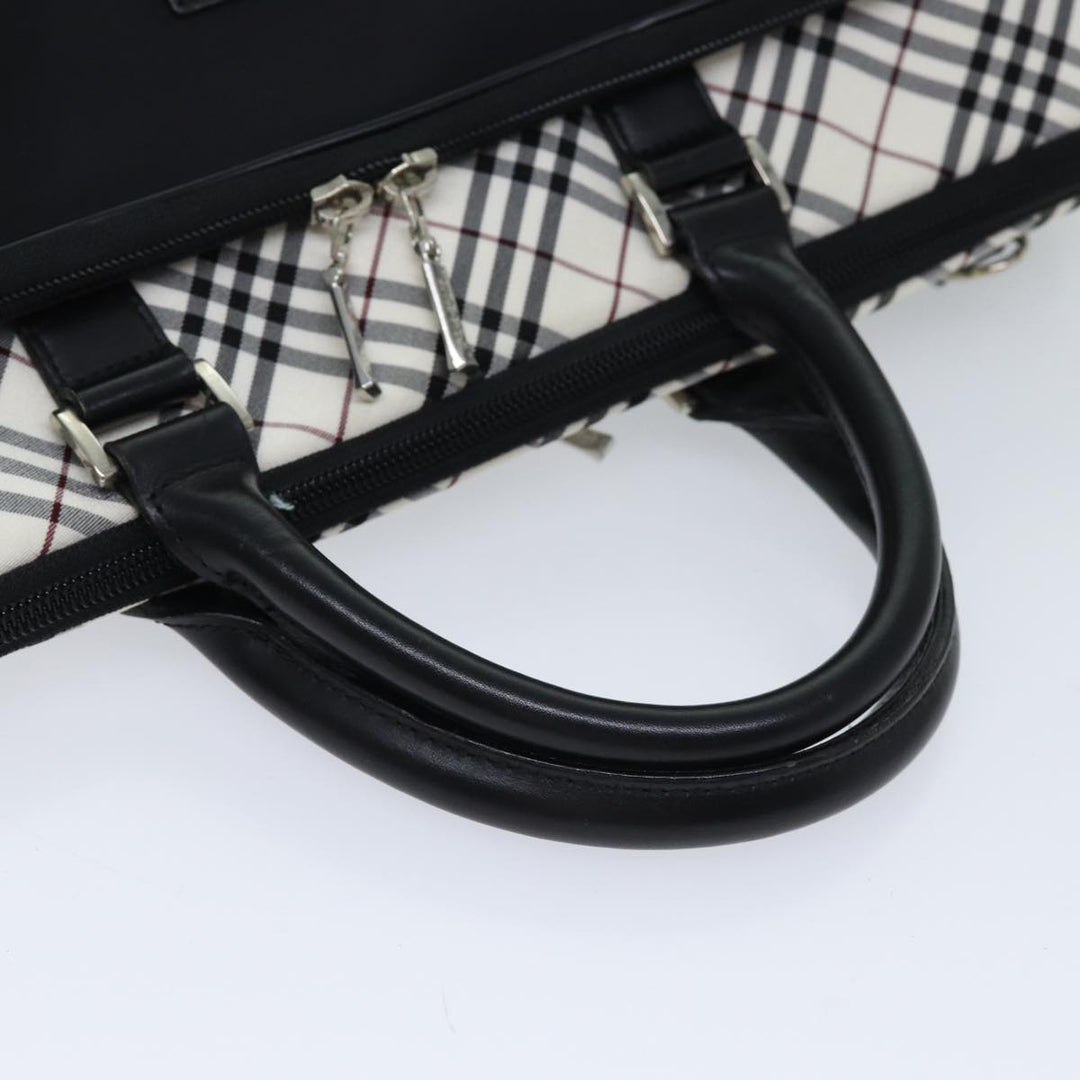 Burberry Black label Hand Bag Canvas 2way Black Auth 70792