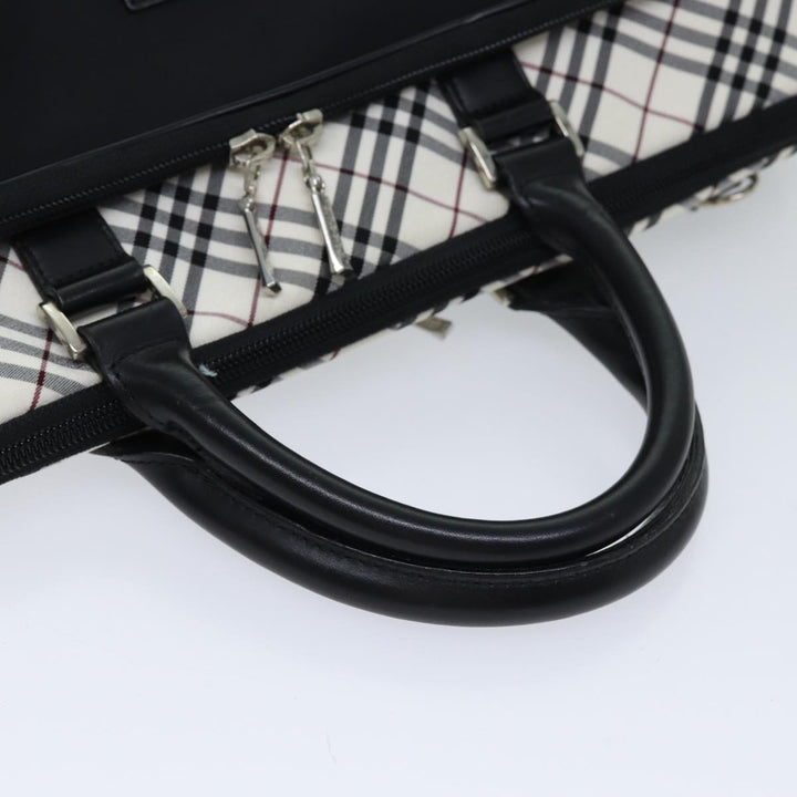 Burberry Black label Hand Bag Canvas 2way Black Auth 70792
