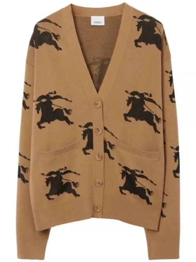 Burberry EKD Cotton Silk Cardigan Camel