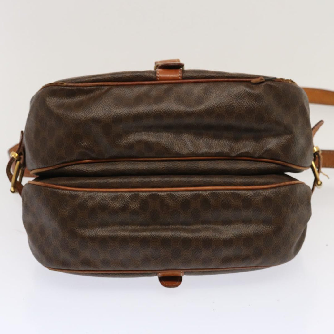 Celine Macadam Canvas Shoulder Bag PVC Brown Auth 70829