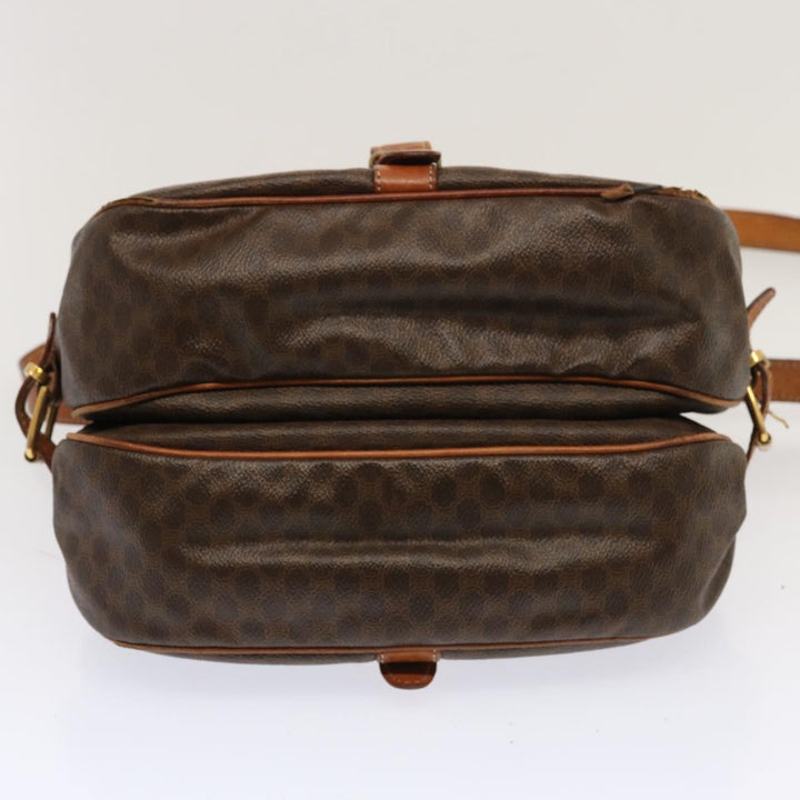 Celine Macadam Canvas Shoulder Bag PVC Brown Auth 70829