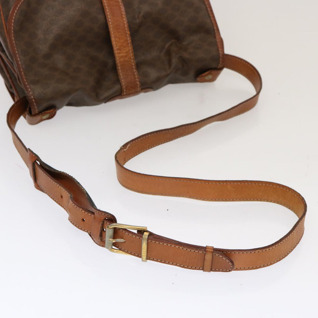 Celine Macadam Canvas Shoulder Bag PVC Brown Auth 70829
