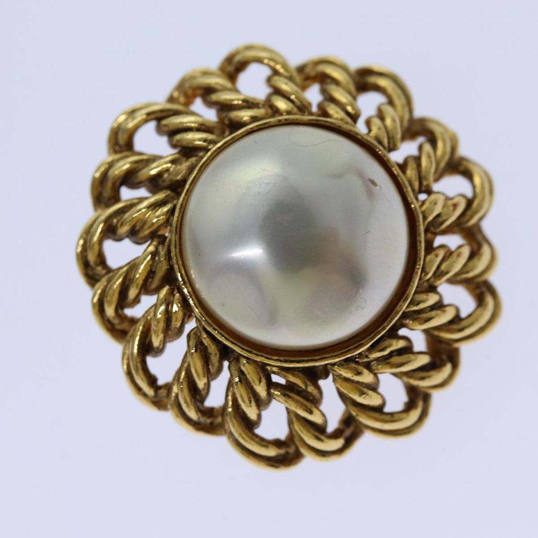 Top Quality Chanel COCO Mark Earring metal Gold CC Auth 70878