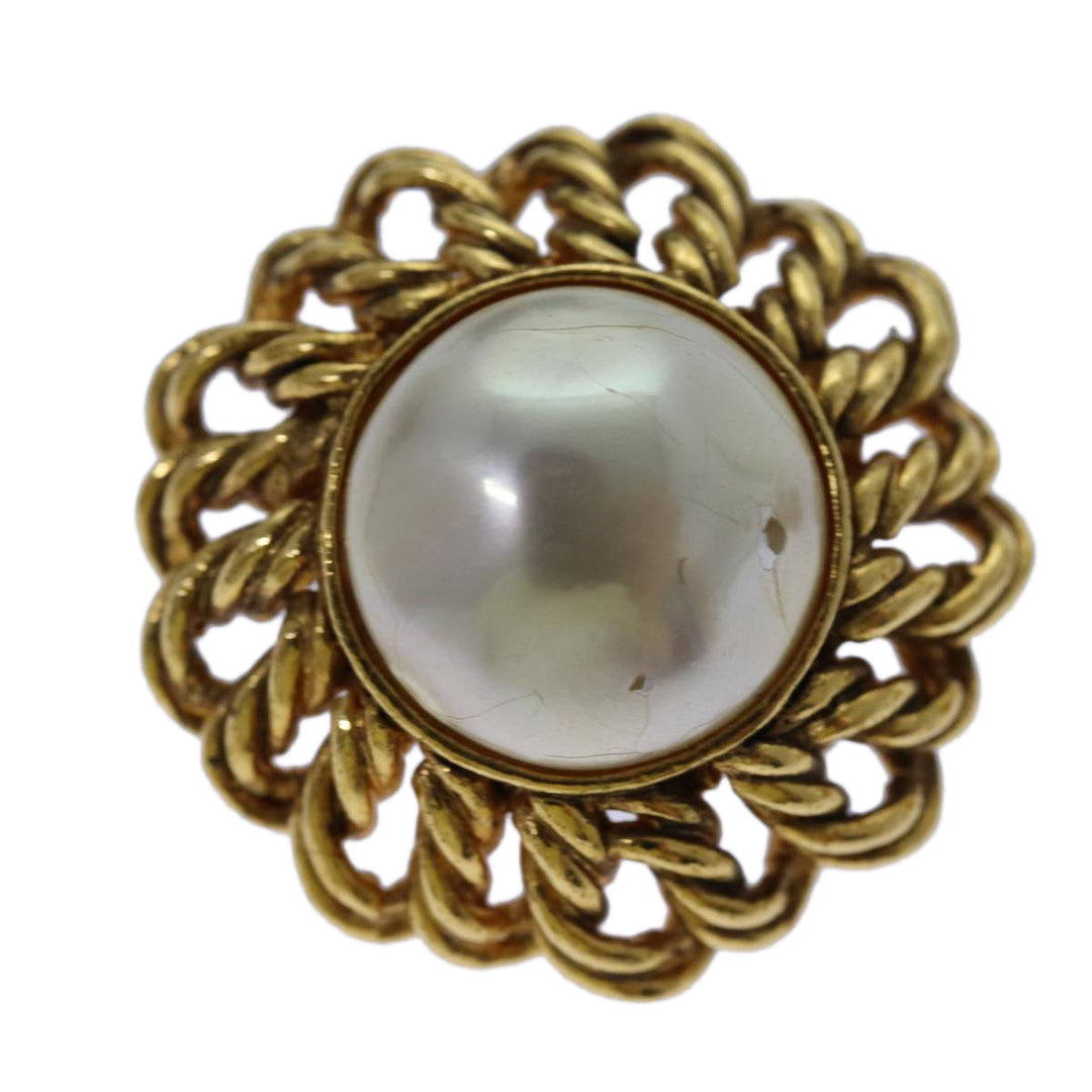 Top Quality Chanel COCO Mark Earring metal Gold CC Auth 70878