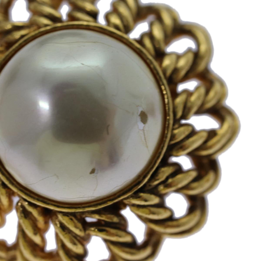 Top Quality Chanel COCO Mark Earring metal Gold CC Auth 70878