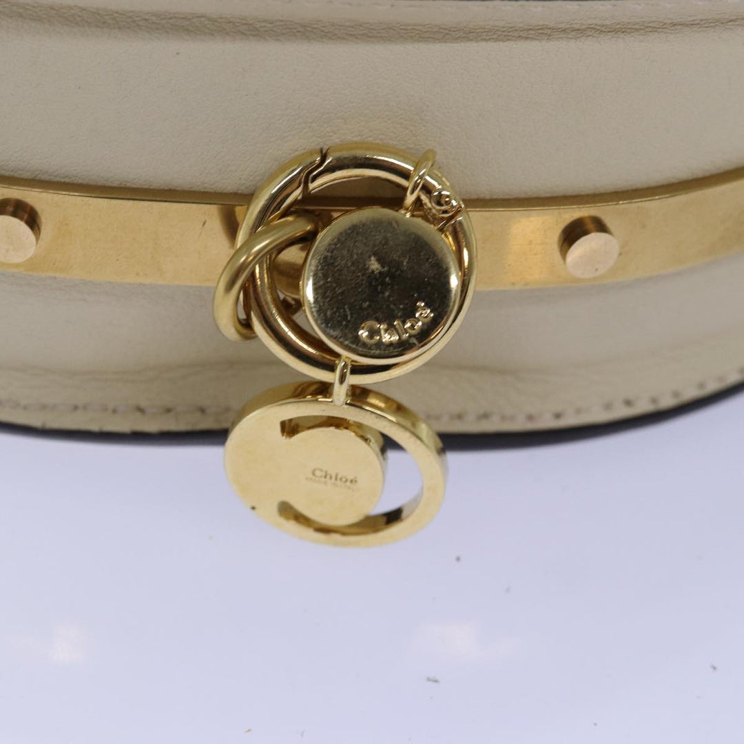 Chloe Small Bracelet Shoulder Bag Leather 2way Cream 70937