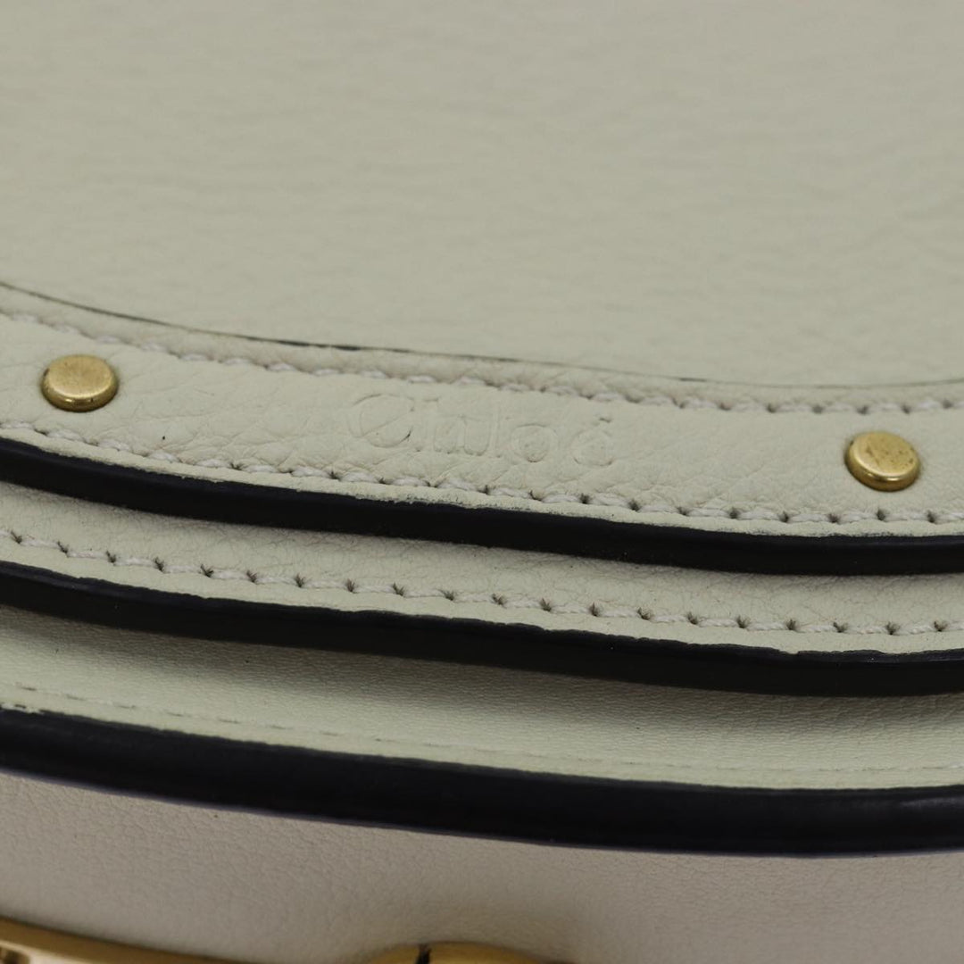 Chloe Small Bracelet Shoulder Bag Leather 2way Cream 70937
