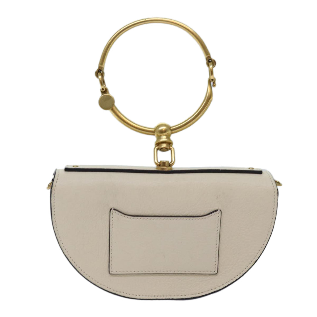 Chloe Small Bracelet Shoulder Bag Leather 2way Cream 70937