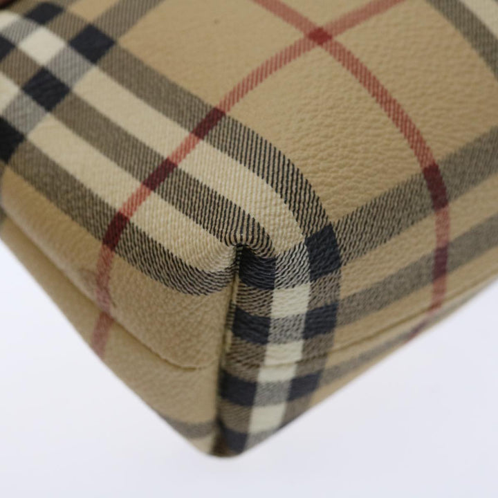 Burberry Nova Check Shoulder Bag PVC Beige Brown Auth 70944