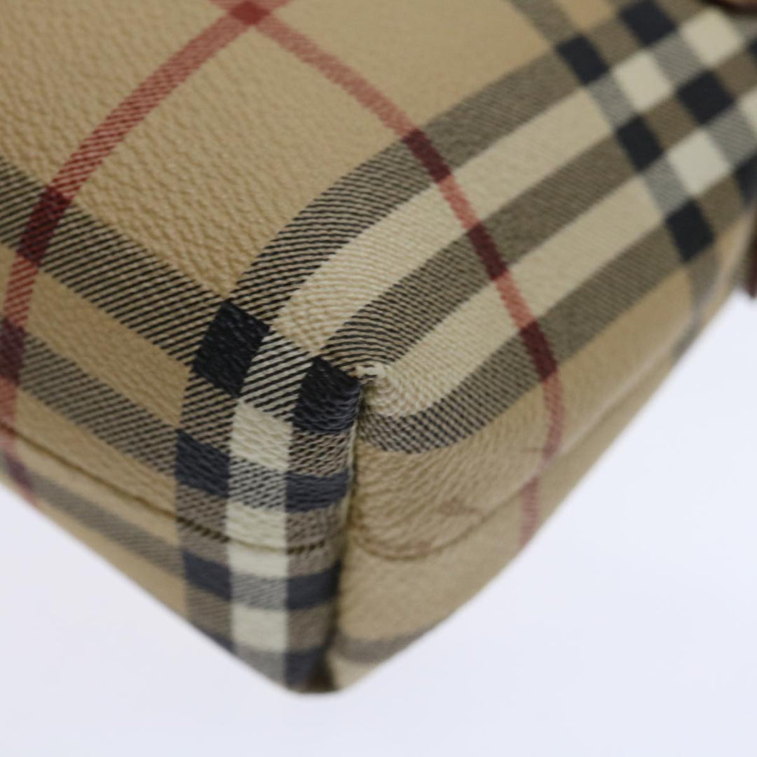 Burberry Nova Check Shoulder Bag PVC Beige Brown Auth 70944