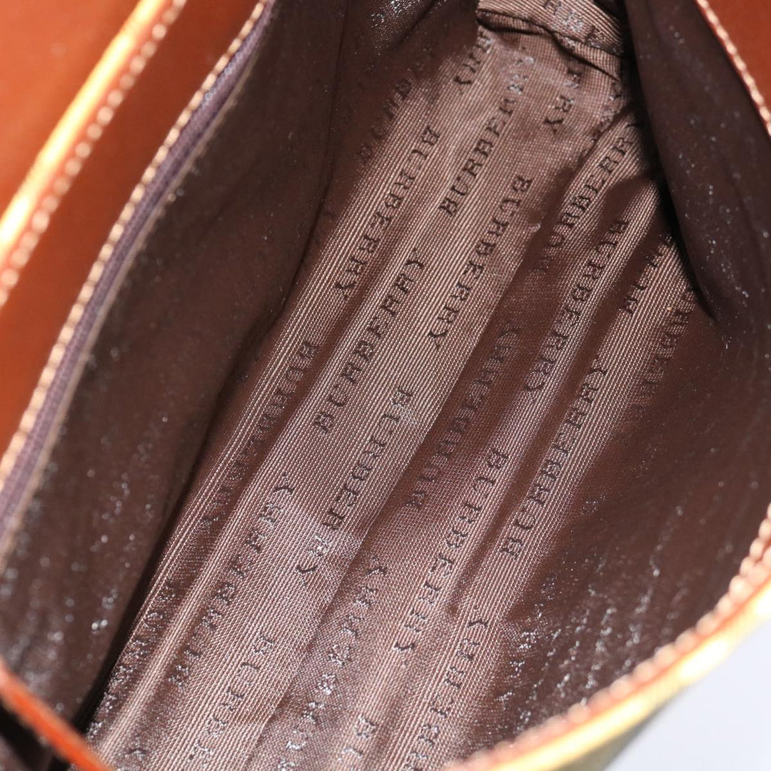Burberry Nova Check Shoulder Bag PVC Beige Brown Auth 70944