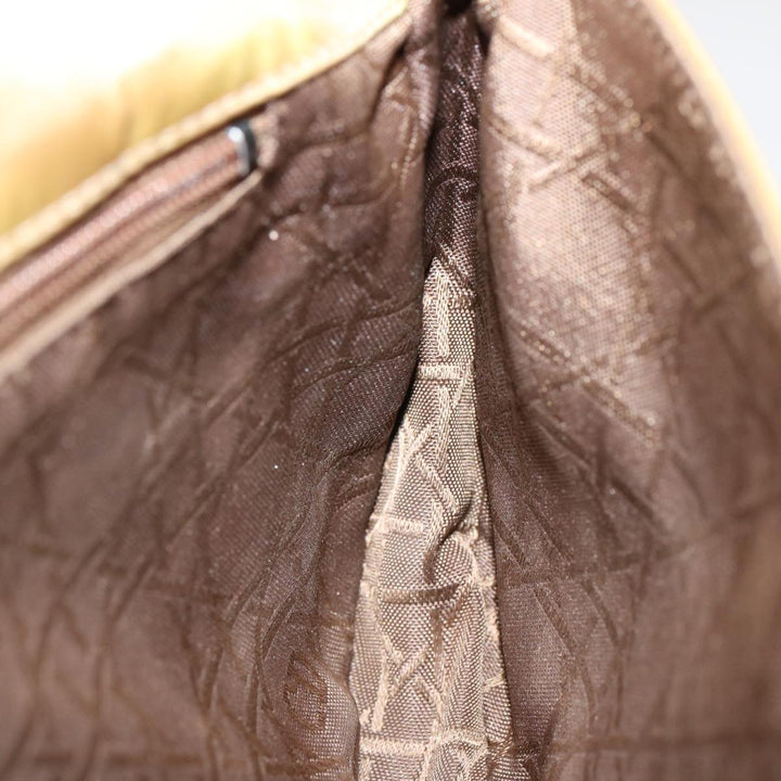 CHRISTIAN Top quality Dior Maris Pearl Shoulder Bag Nylon Beige Auth 70945