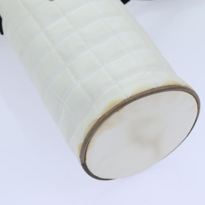 Top Quality Chanel Choco Bar Sports Line Shoulder Bag Nylon White CC Auth 70955