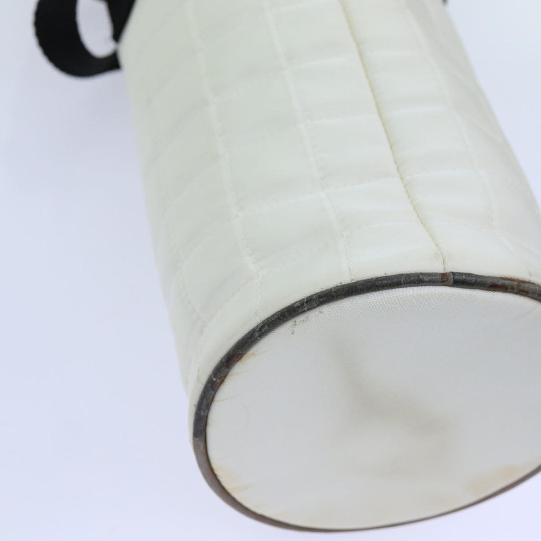 Top Quality Chanel Choco Bar Sports Line Shoulder Bag Nylon White CC Auth 70955