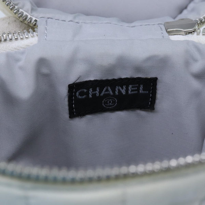 Top Quality Chanel Choco Bar Sports Line Shoulder Bag Nylon White CC Auth 70955