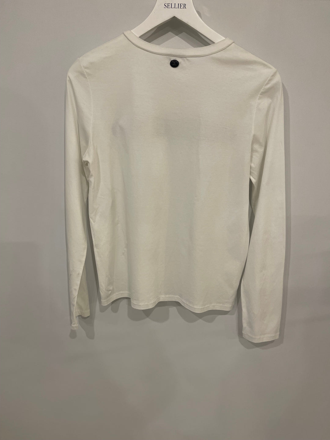 Top Quality Chanel White Short Sleeve Top with Gabrielle Top Quality Chanel Logo Size FR 38 (UK 10)